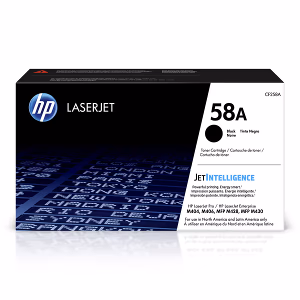 HP 58A Black Toner Cartridge, CF258A